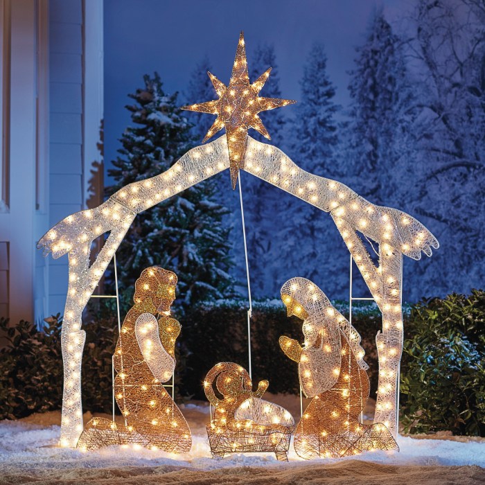 Nativity scene outdoor christmas decoration