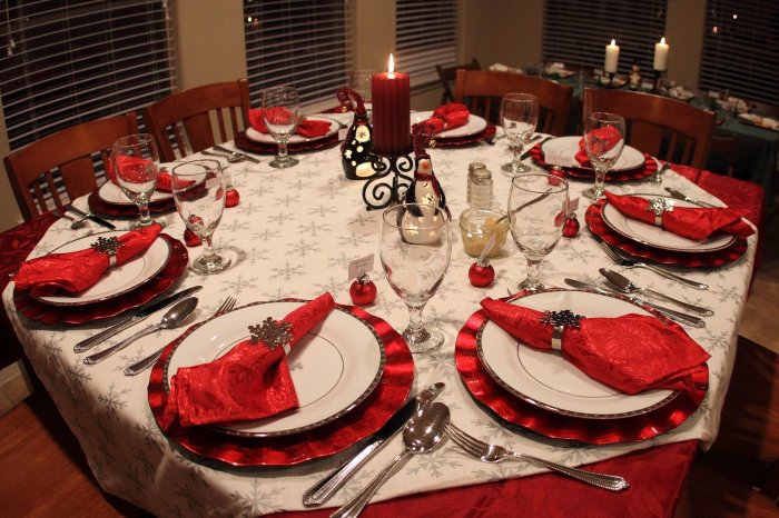 Decoration ideas for christmas dinner table