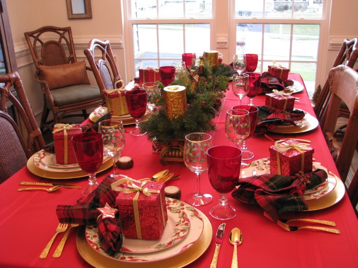 Christmas day table decoration ideas