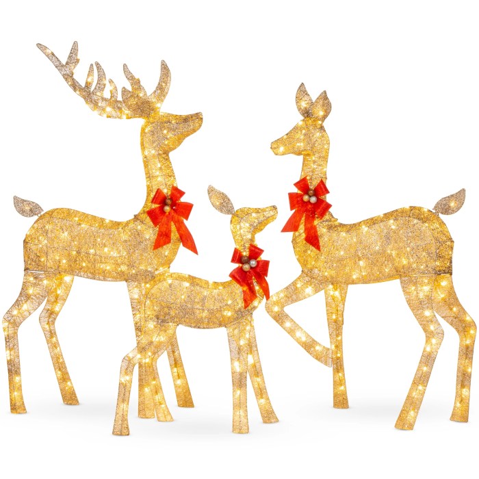 Deer family christmas decoration