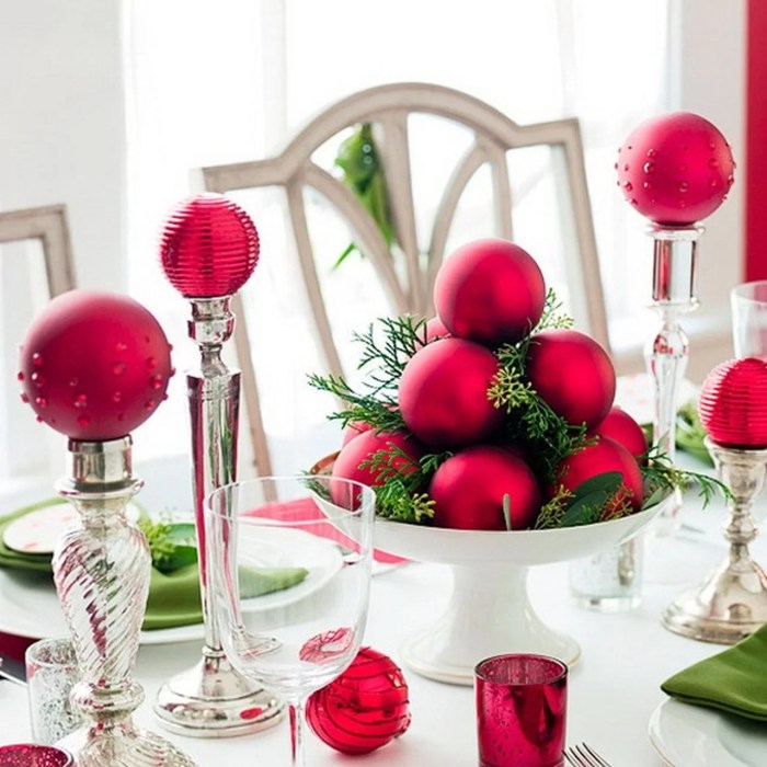 Decoration ideas for christmas dinner table