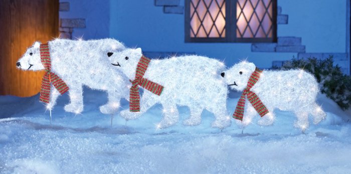 Christmas polar bear outdoor decoration