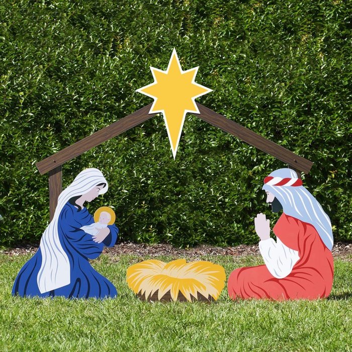 Nativity scene outdoor christmas decoration