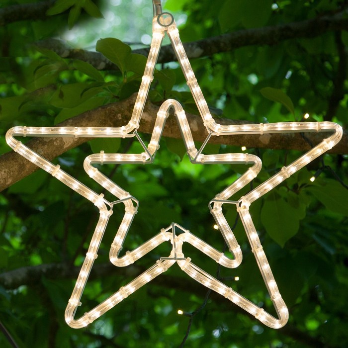 Lit star christmas decoration