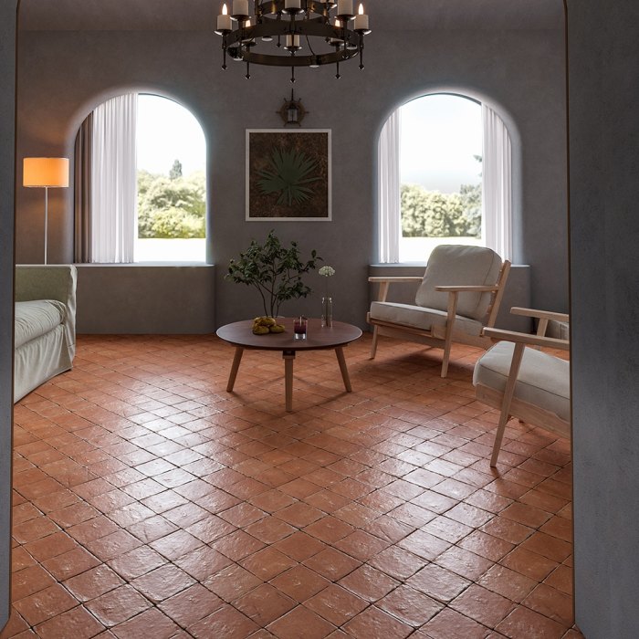 Floor and decor terra cotta tile