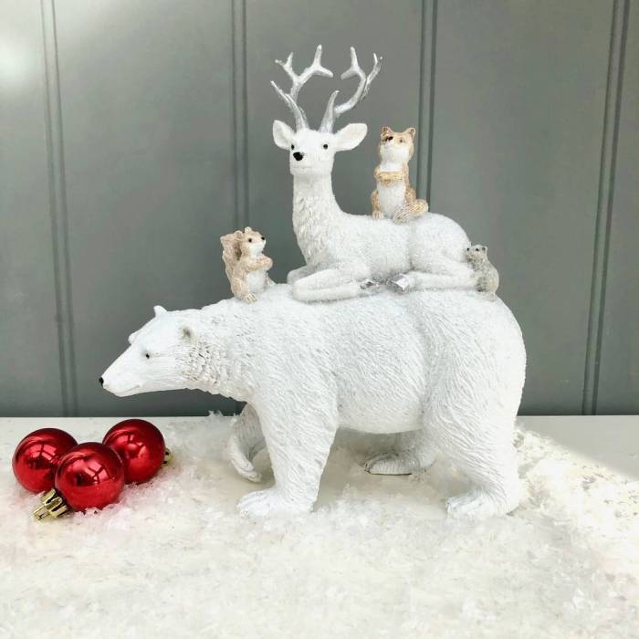 Polar bear ornament winter notonthehighstreet